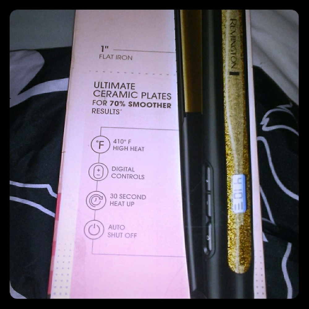 Remington Hair Straightner Gold Glitter